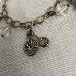 Funky bicycle bracelet and earring set!